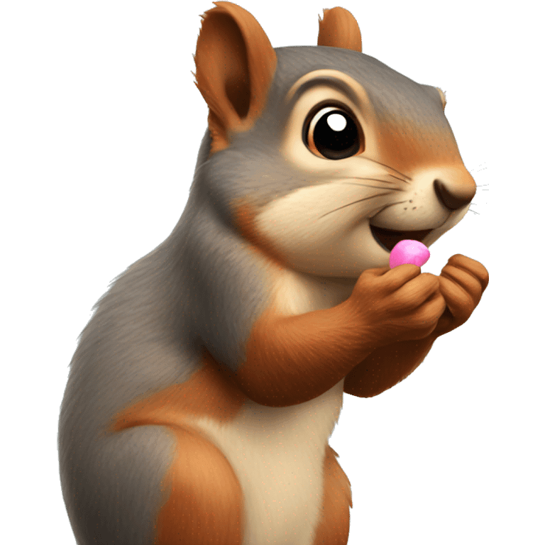 squirrel blowing a kiss emoji