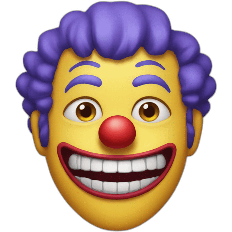 Zipped mouth clown emoji