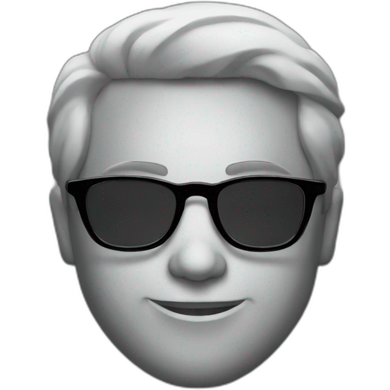 Un noir avec des lunettes emoji