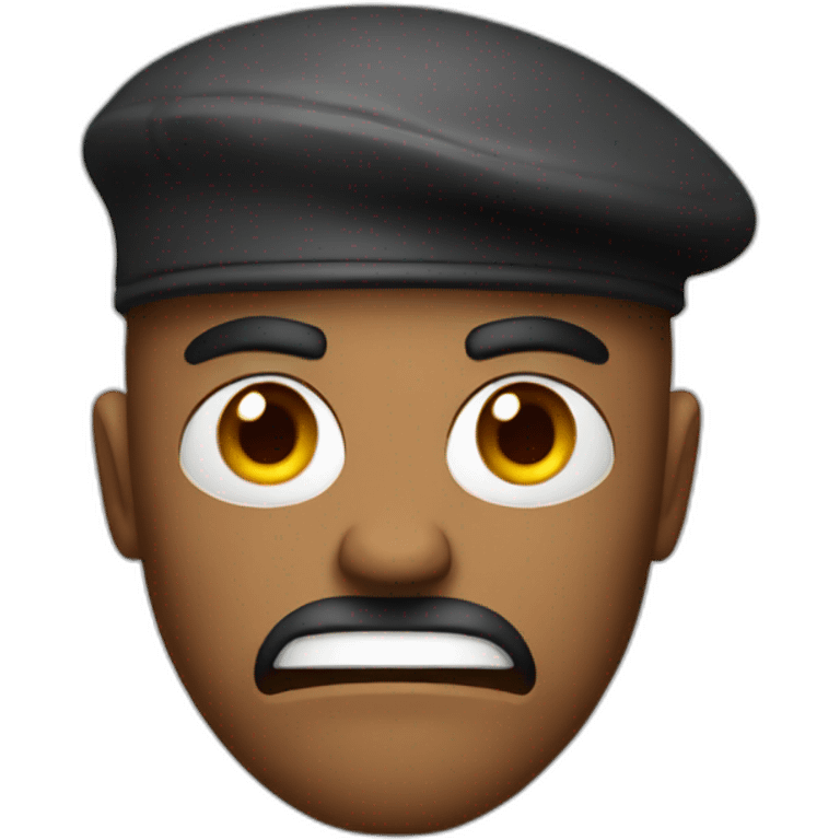 angry man with a beret emoji