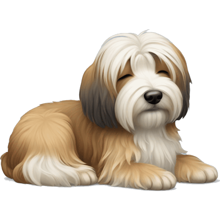 tibetan terrier sleeping emoji