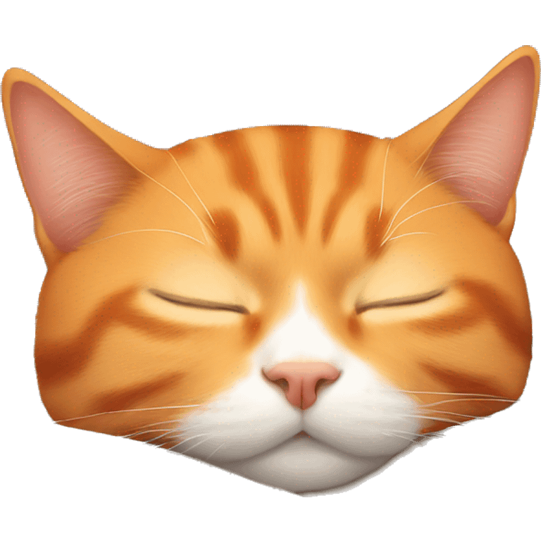 sleeping orange cat emoji