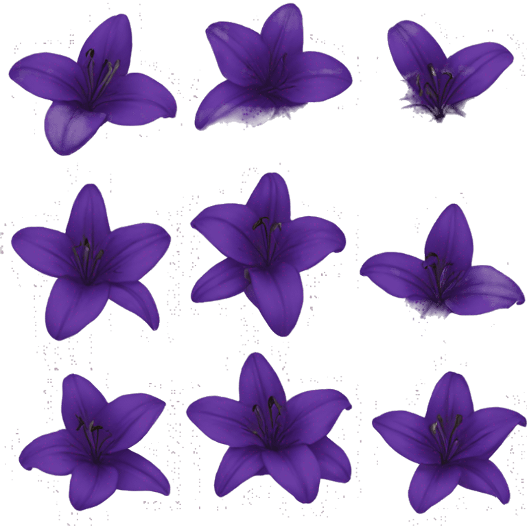 Dark violet lilies emoji