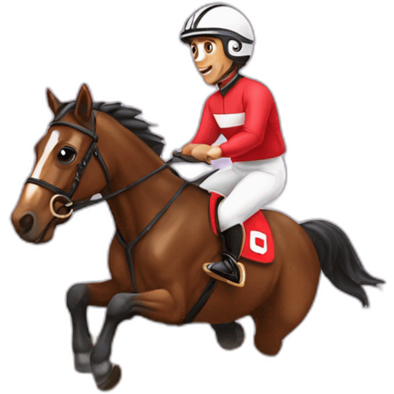 Pancake horse racing emoji