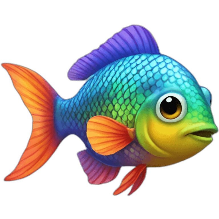 rainbow fish emoji