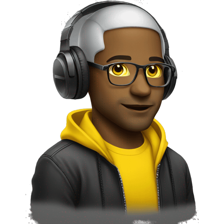 dj with yellow headphones emoji