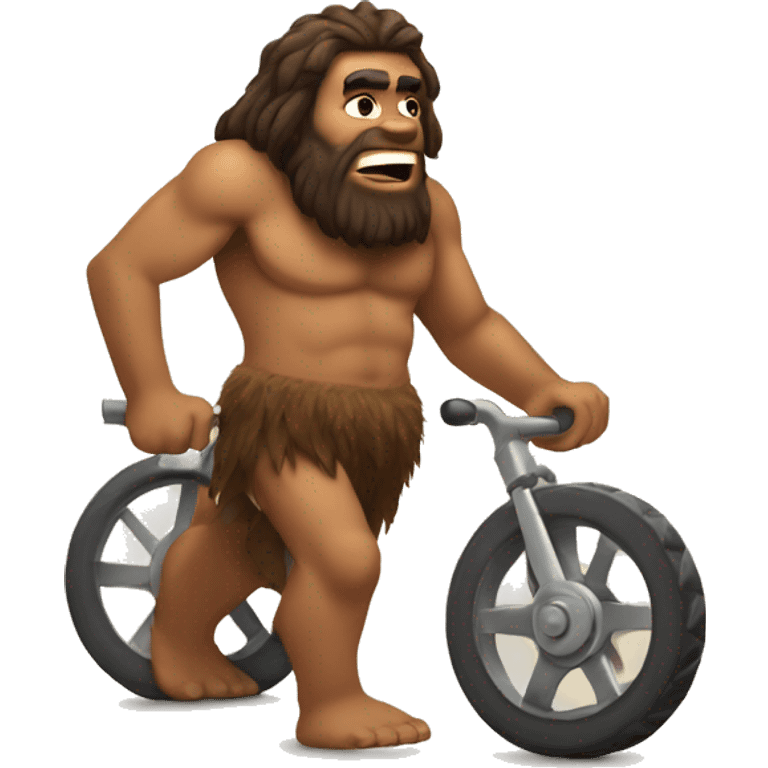 caveman with wheels emoji