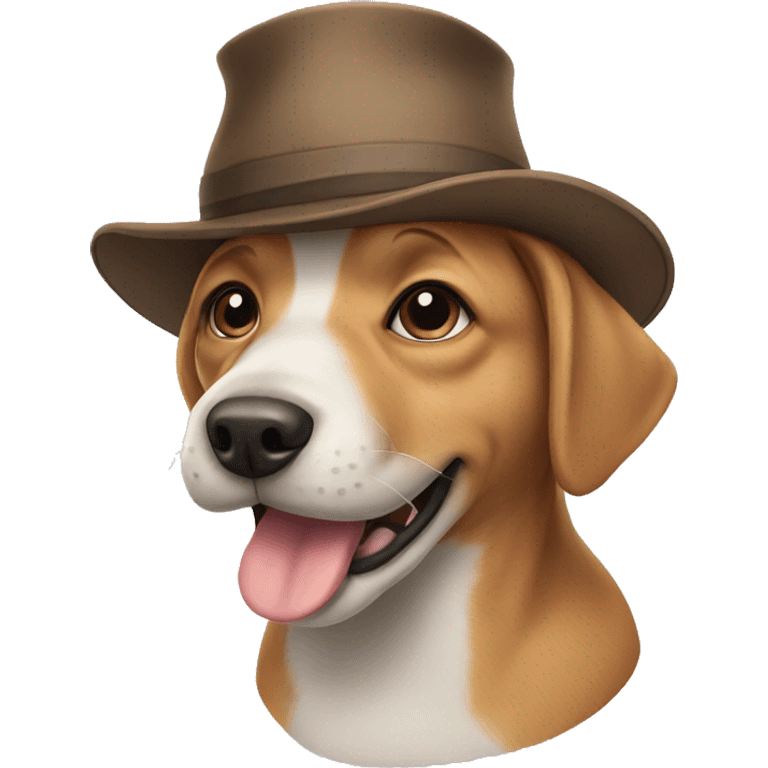 dog with hat emoji