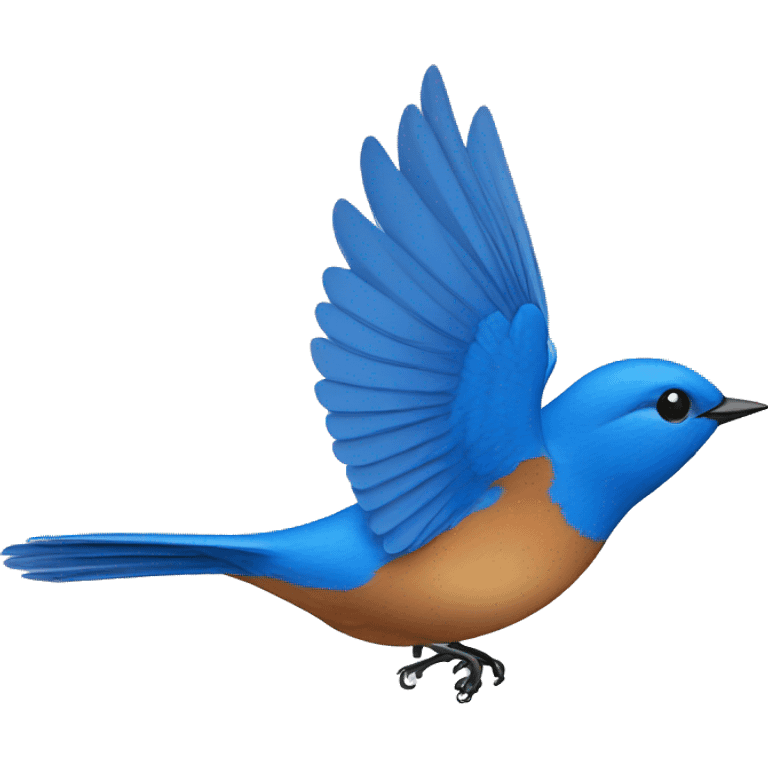 Bluebird flying emoji