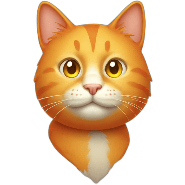 orange cat with glowing eyes emoji