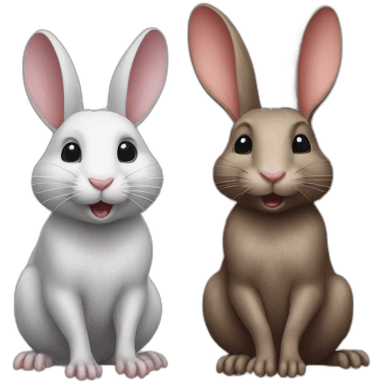 Rat and rabbit mixed emoji