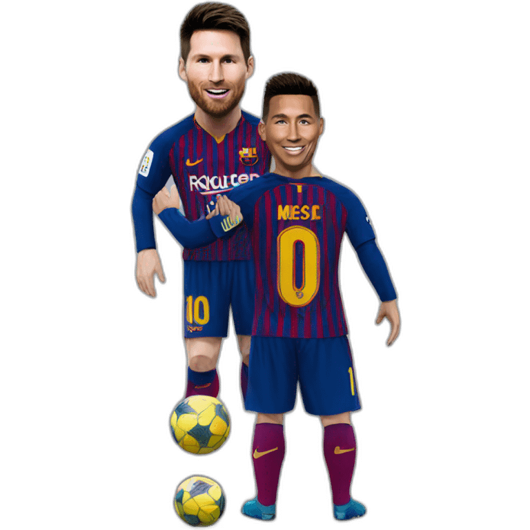 Messi avec ronaldo emoji