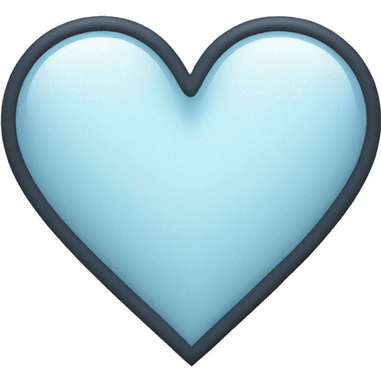 very light pale blue heart shape emoji