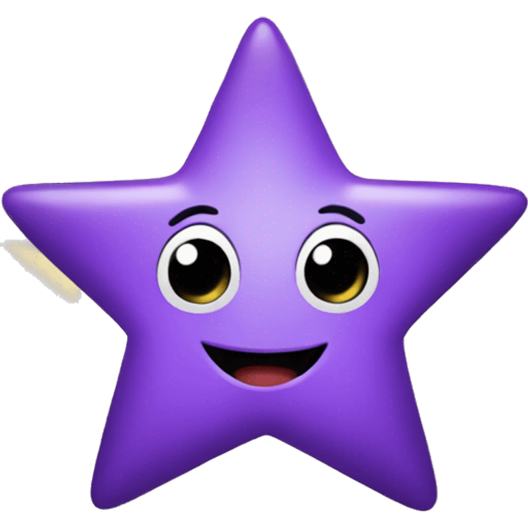 Happy purple star emoji