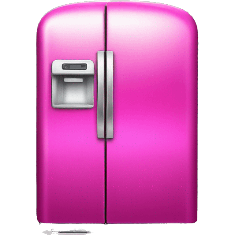 Realistic metallic hot pink fridge isolated.  emoji