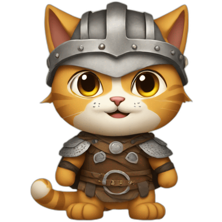 a cat in a viking costume emoji