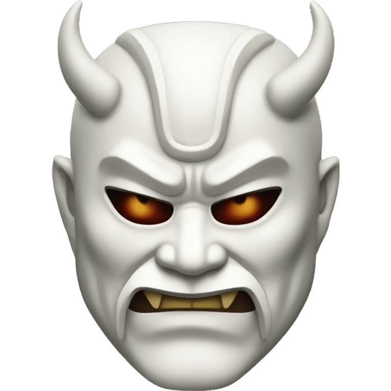 White oni mask samurai emoji