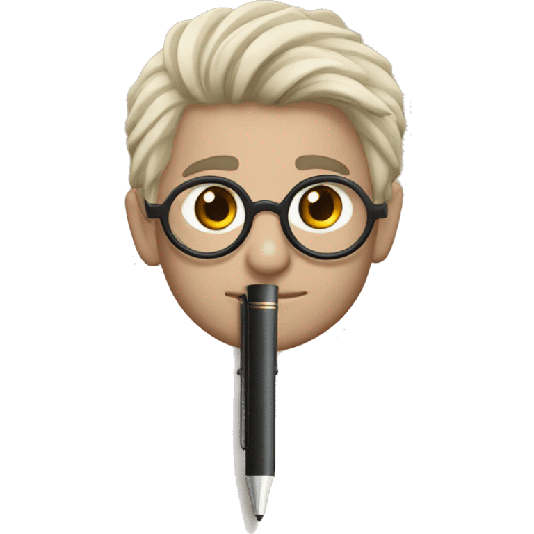 Harry potter using a pen emoji