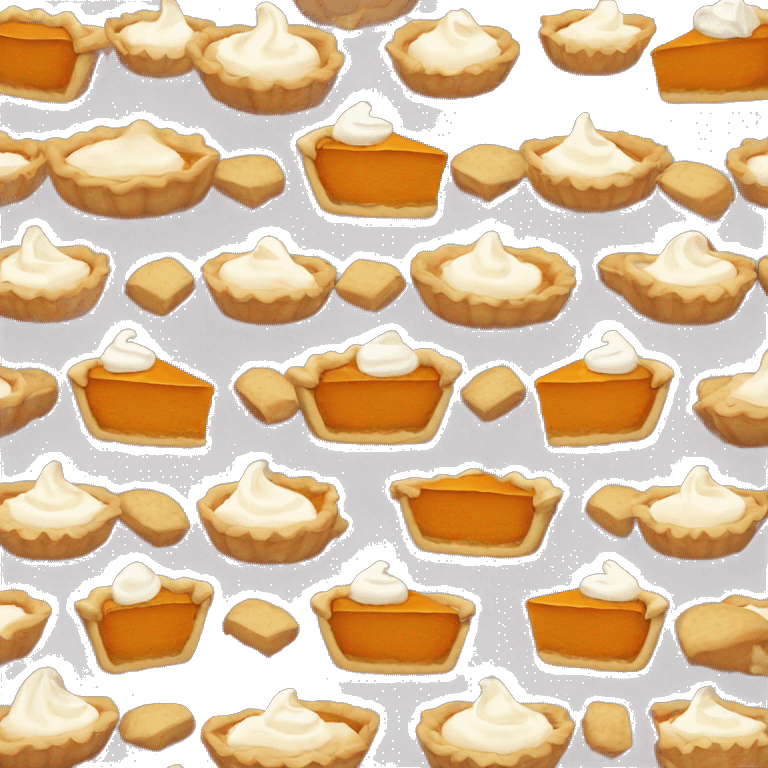 pumpkin pie with cream emoji