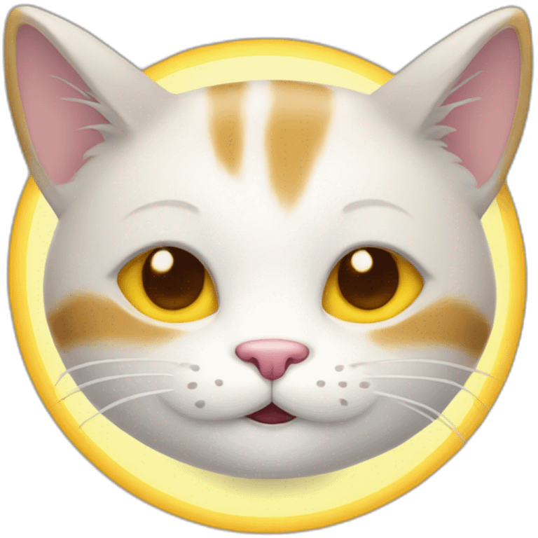 Smiling cat face with halo emoji