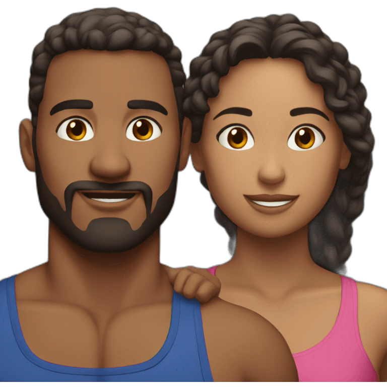 couple training together emoji