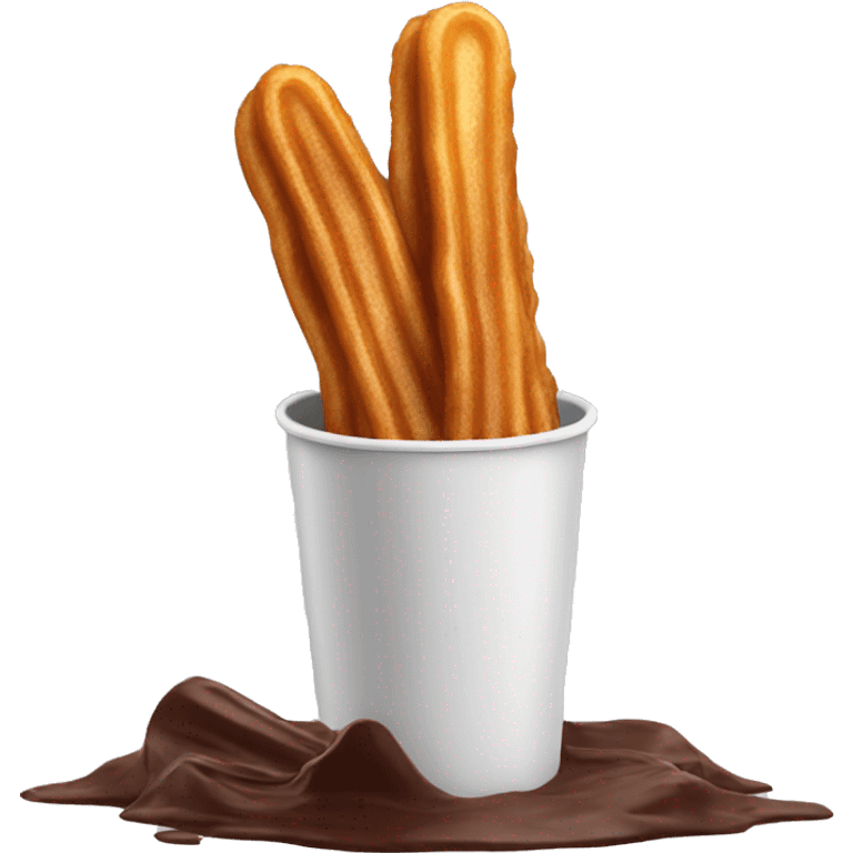 Churros with chocolate on them emoji