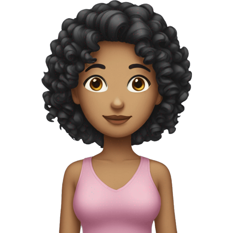 girl with curly black hair emoji