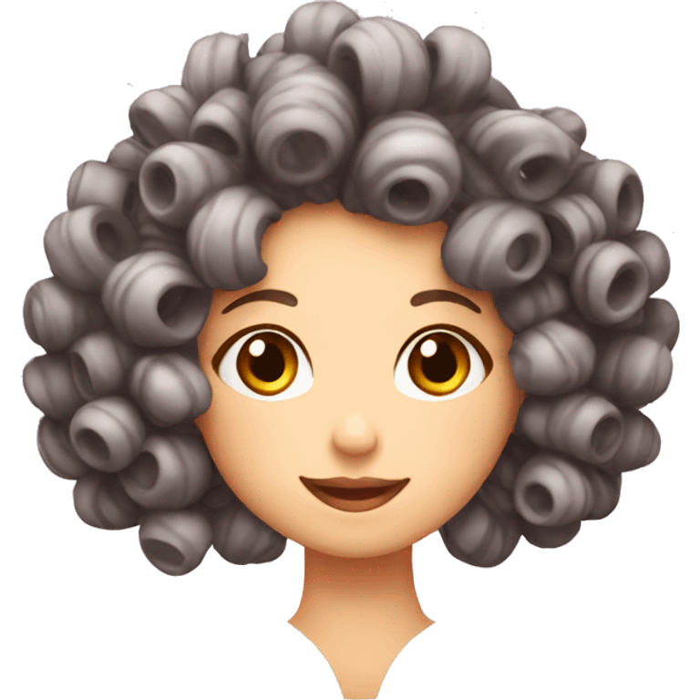 hair curlers emoji