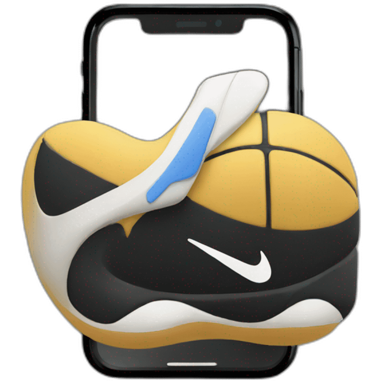 Nike logo on phone emoji