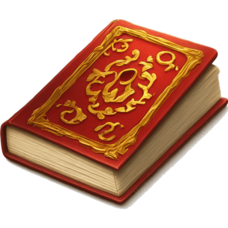 Old elegant golden and red book emoji