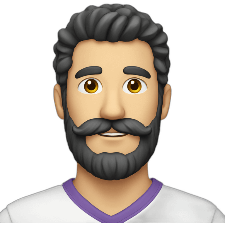 Nenad rocking beard and moustache emoji