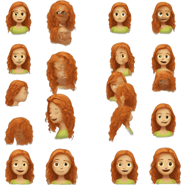 Ginger hair girl emoji