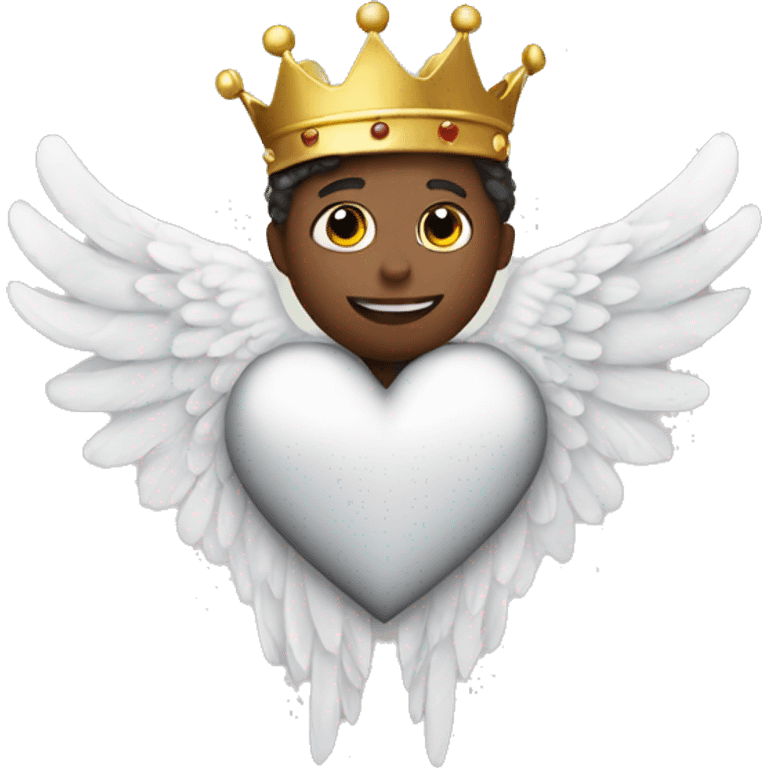 heart with angel wings and a crown up  emoji