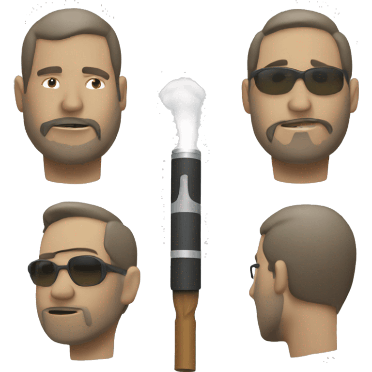 Persona fumando vapeador emoji