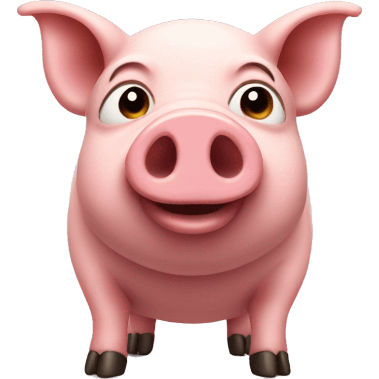 Pig with three legs emoji