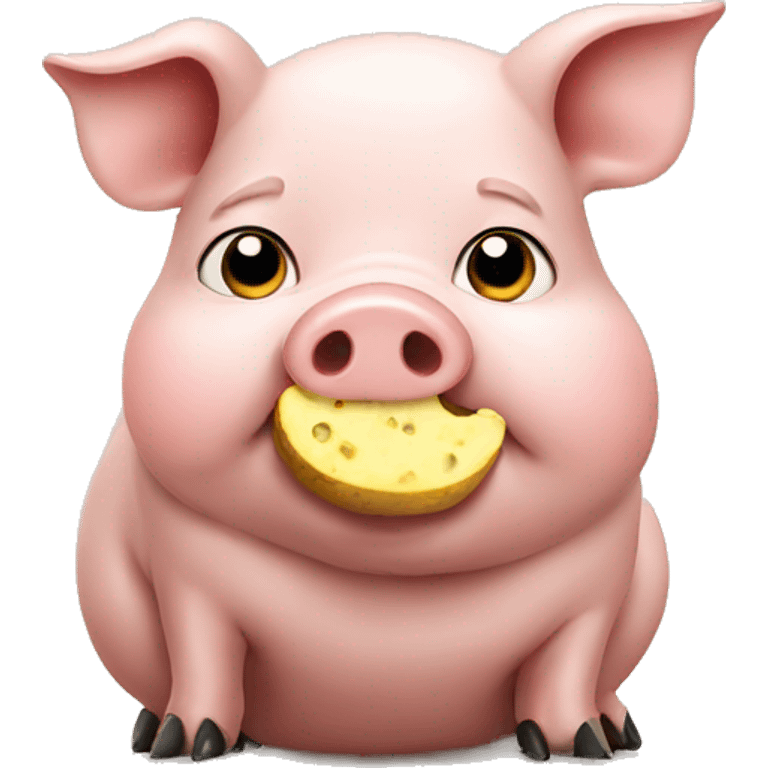 pig eating potato emoji