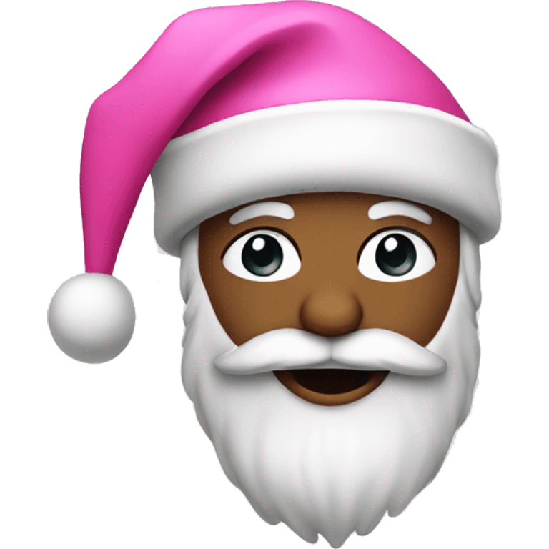 Santa with a pink hat  emoji