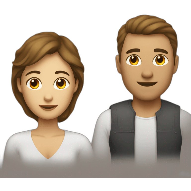 Femme au dessus d'un homme emoji