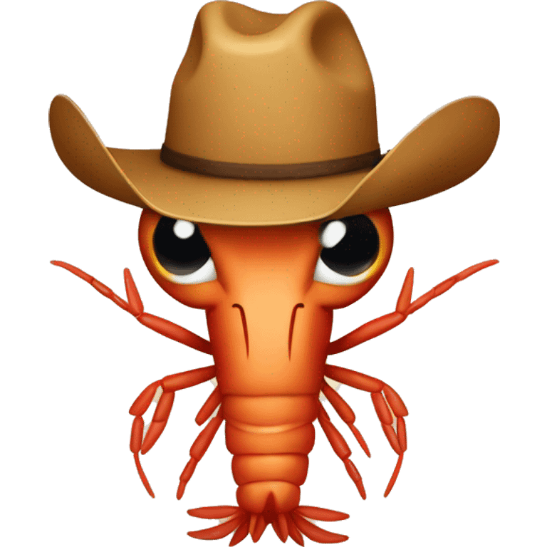 Shrimp with cowboy hat emoji