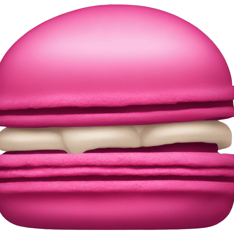 Realistic magenta macaroon emoji