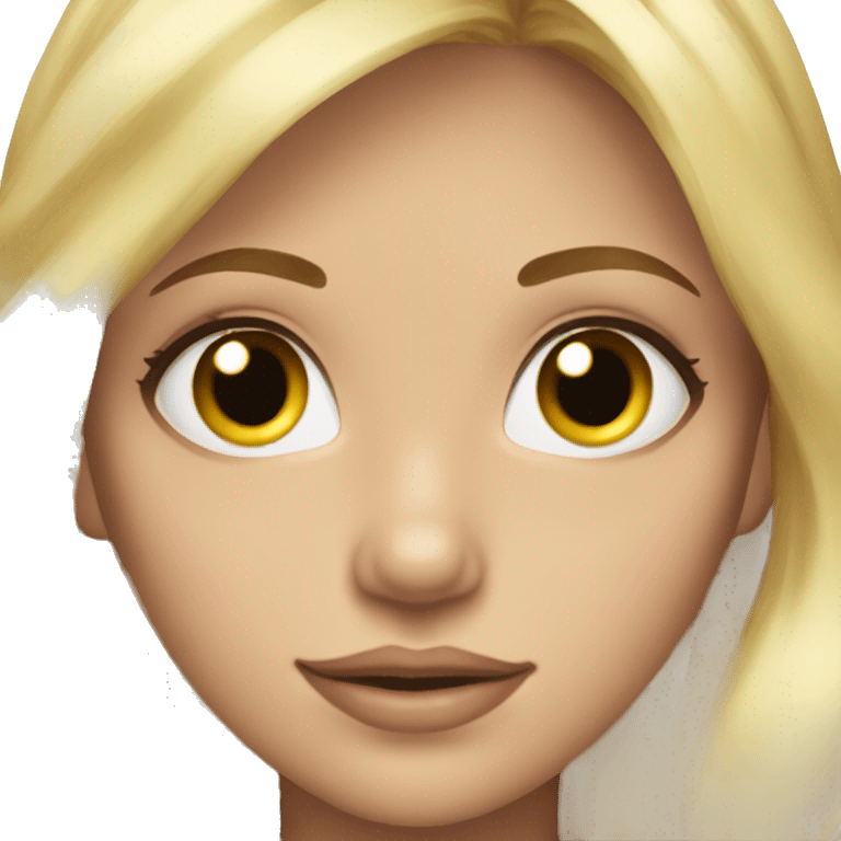 Blond hair big lashes pretty girl emoji