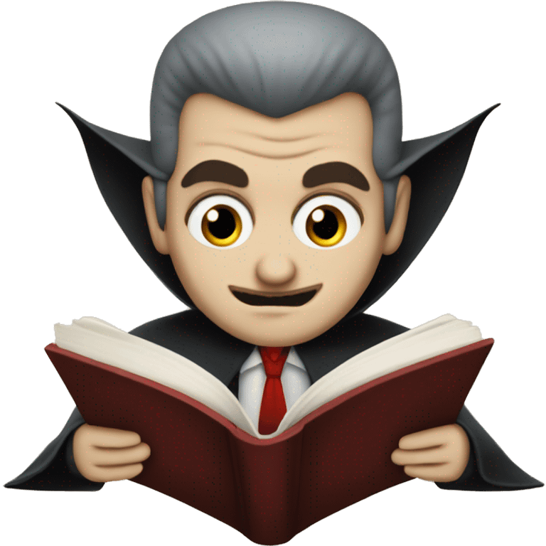 Dracula reading a book emoji