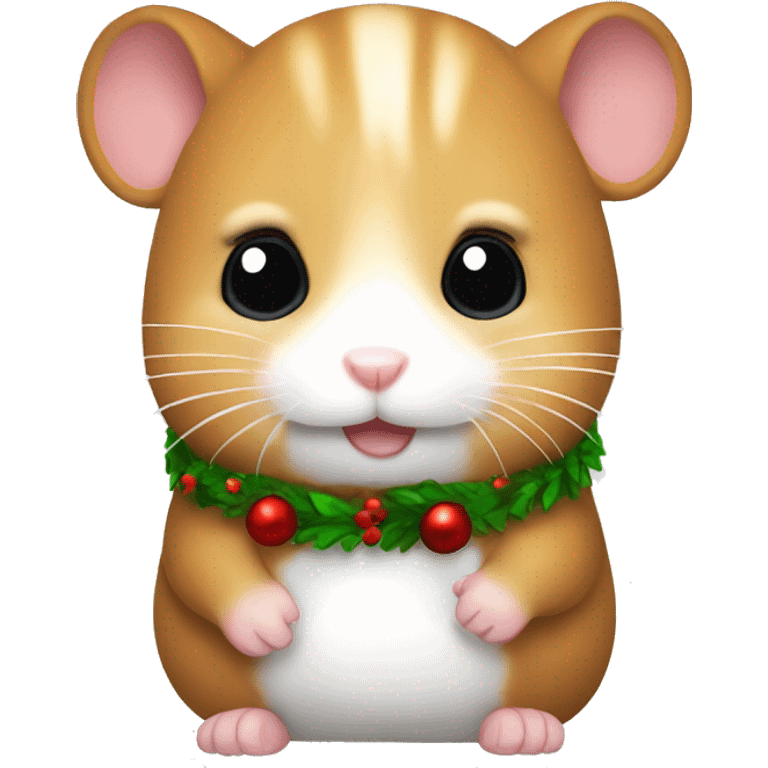 Christmas hamster emoji