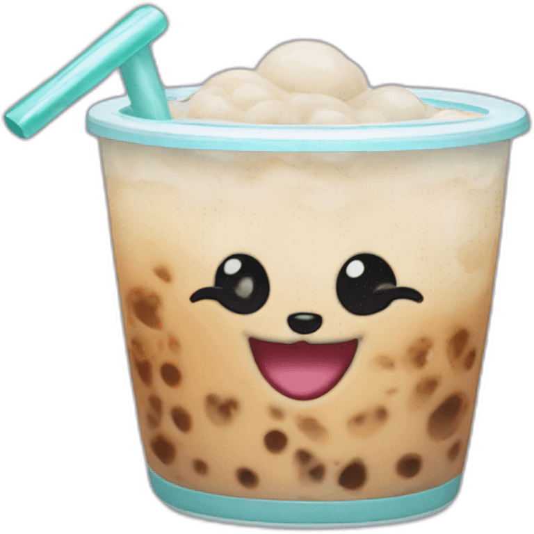 stitch entrain de boire un bubble tea emoji