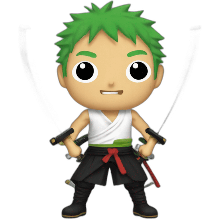 Zoro with 3 katana one piece emoji