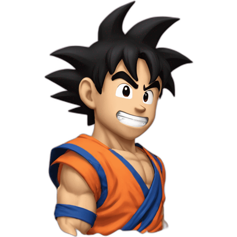 Goku blak pelo rosa riendo emoji