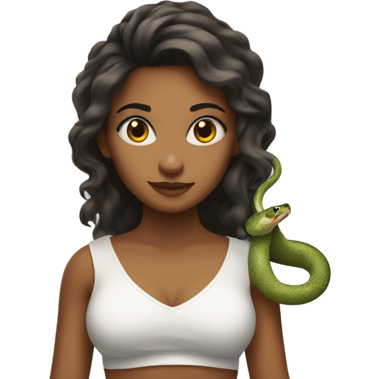 A beautiful girl who has a snake's tail instead of legs emoji