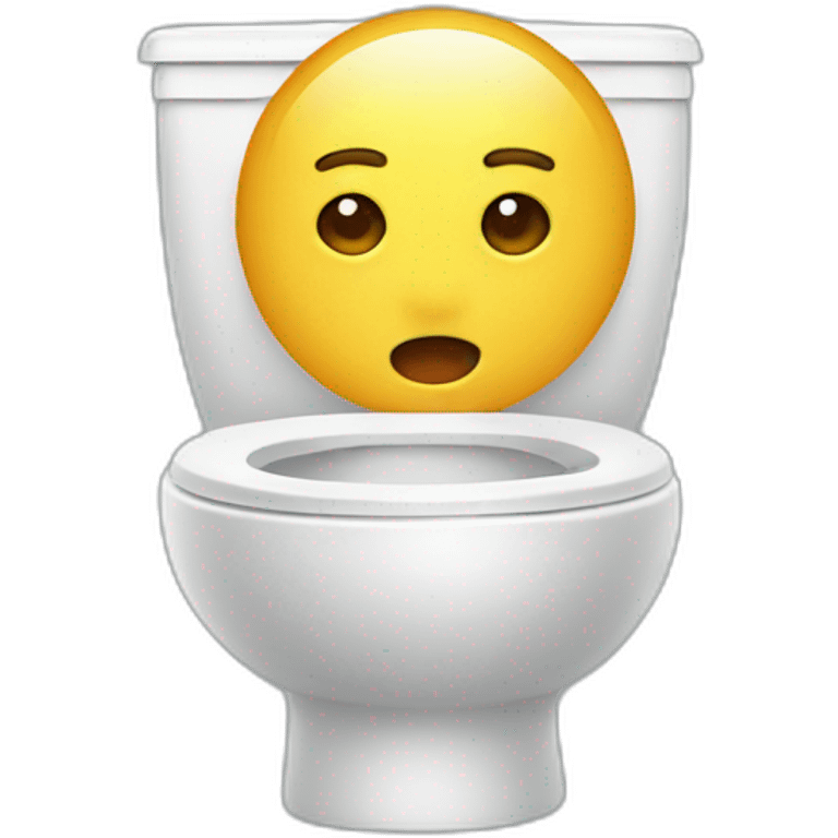 Human Head on toilet emoji