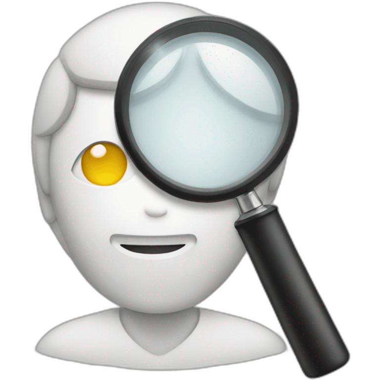 PERSON WITH MAGNIFYING GLASS emoji