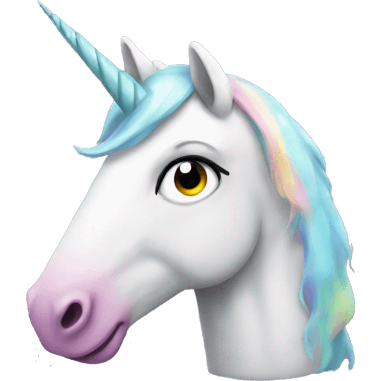 Side eye unicorn  emoji